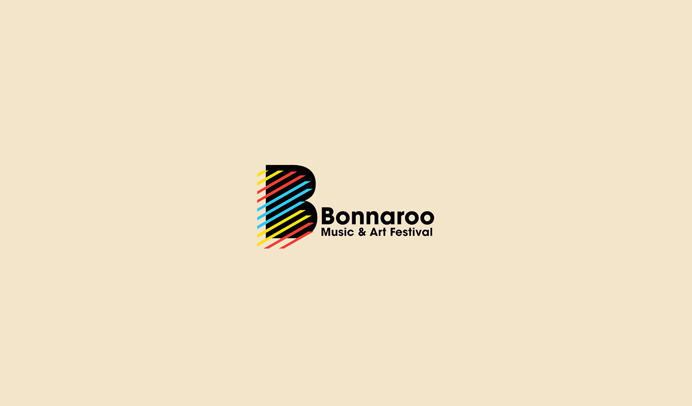 bonnaroo branding  music Music Festival Retro Fun Logo Design modern typography   visual identity