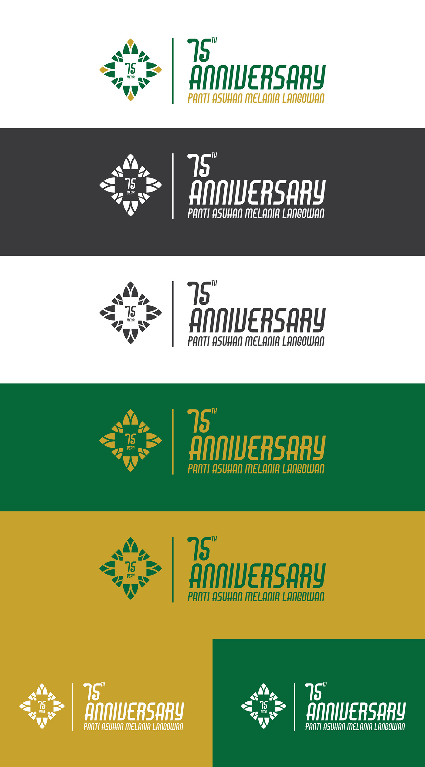 75th Anniversary anniversary branding  logo orphange SuperGraphics