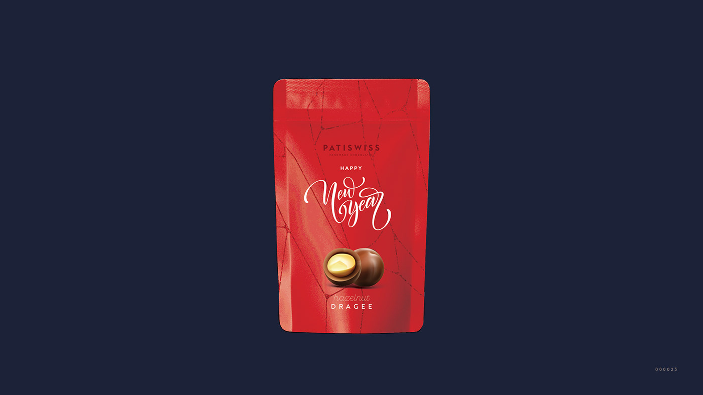 new year Christmas Holiday winter Packaging box design chocolate package package design  Mockup