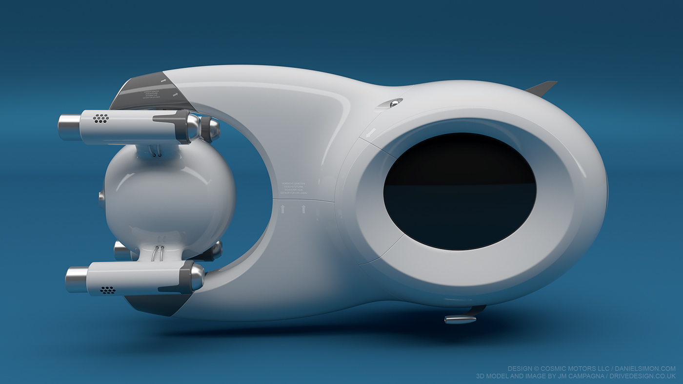 Camarudo cosmic motors daniel simon spaceship Alias 3D Modelling VRED visualisation