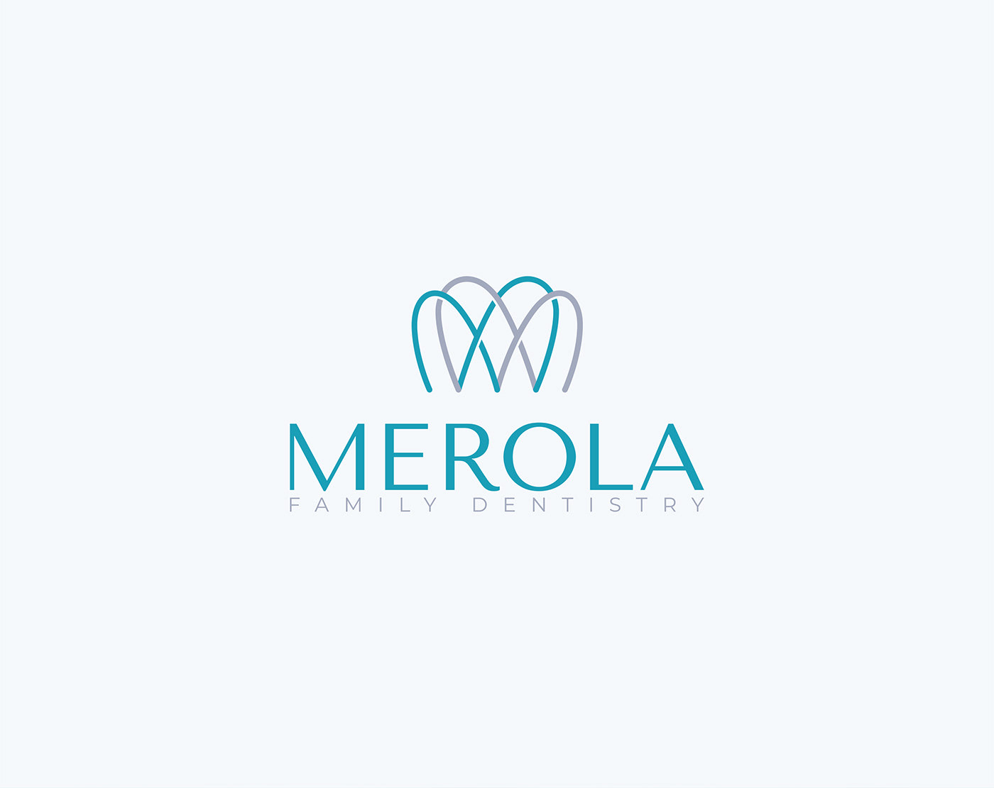 Merola Family Dentistry Monogram Logo - Letter M Logo Design - Brand Identity