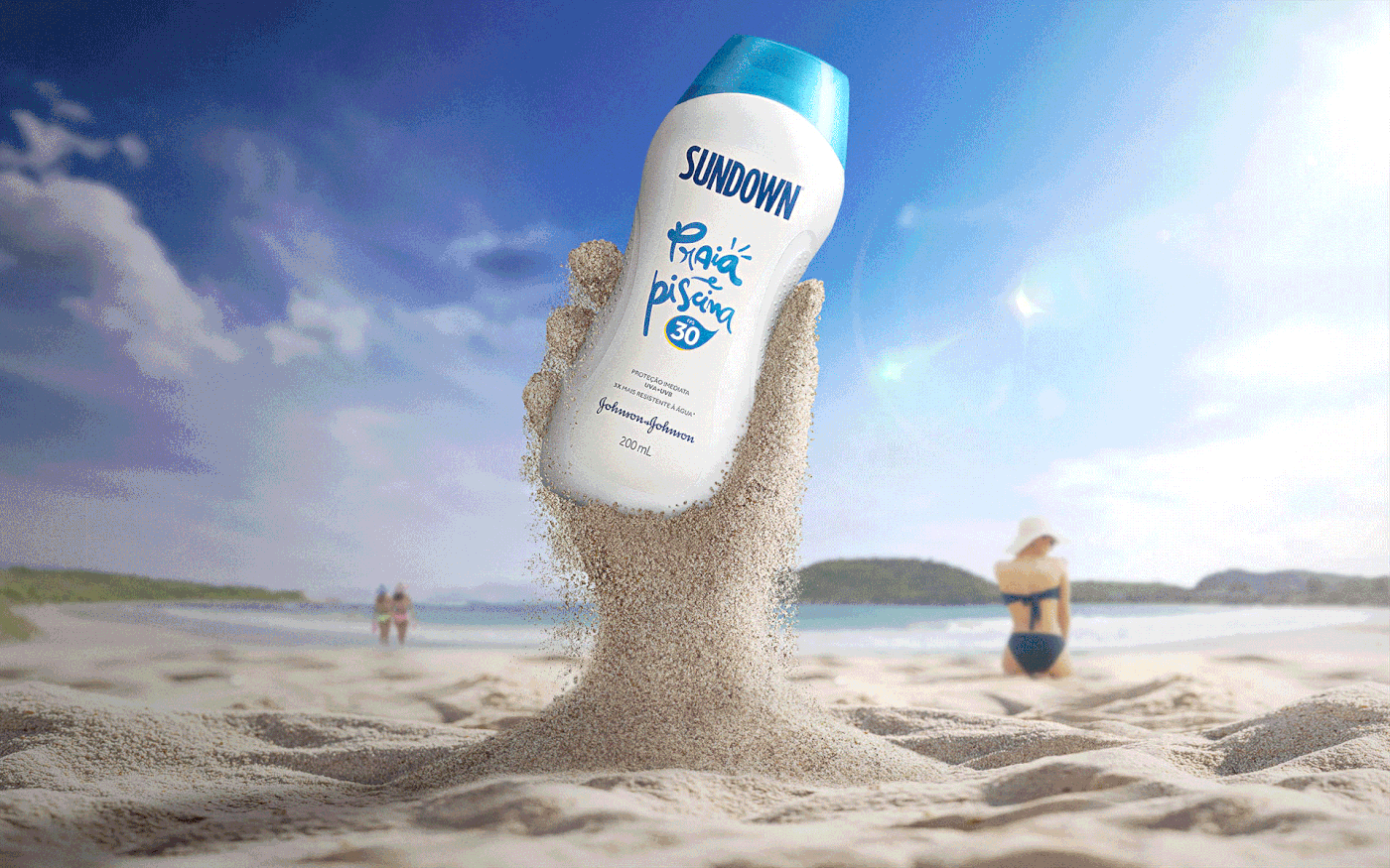 Advertising  beach Digital Art  product Sun marketing   Graphic Designer artwork Social media post still life