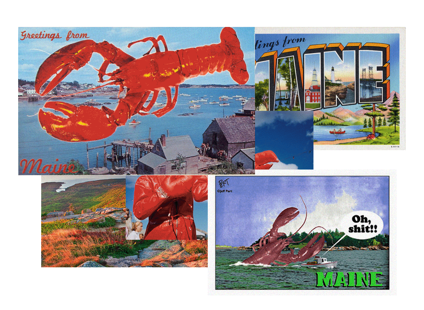 lobster america streetfood poster colors pantone branding  Retail Interior Packaging