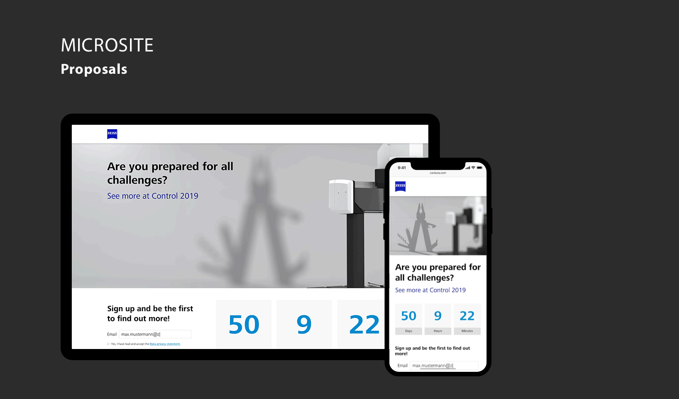 3D contura Peschkedesign vienna Zeiss campaign redering Webdesign