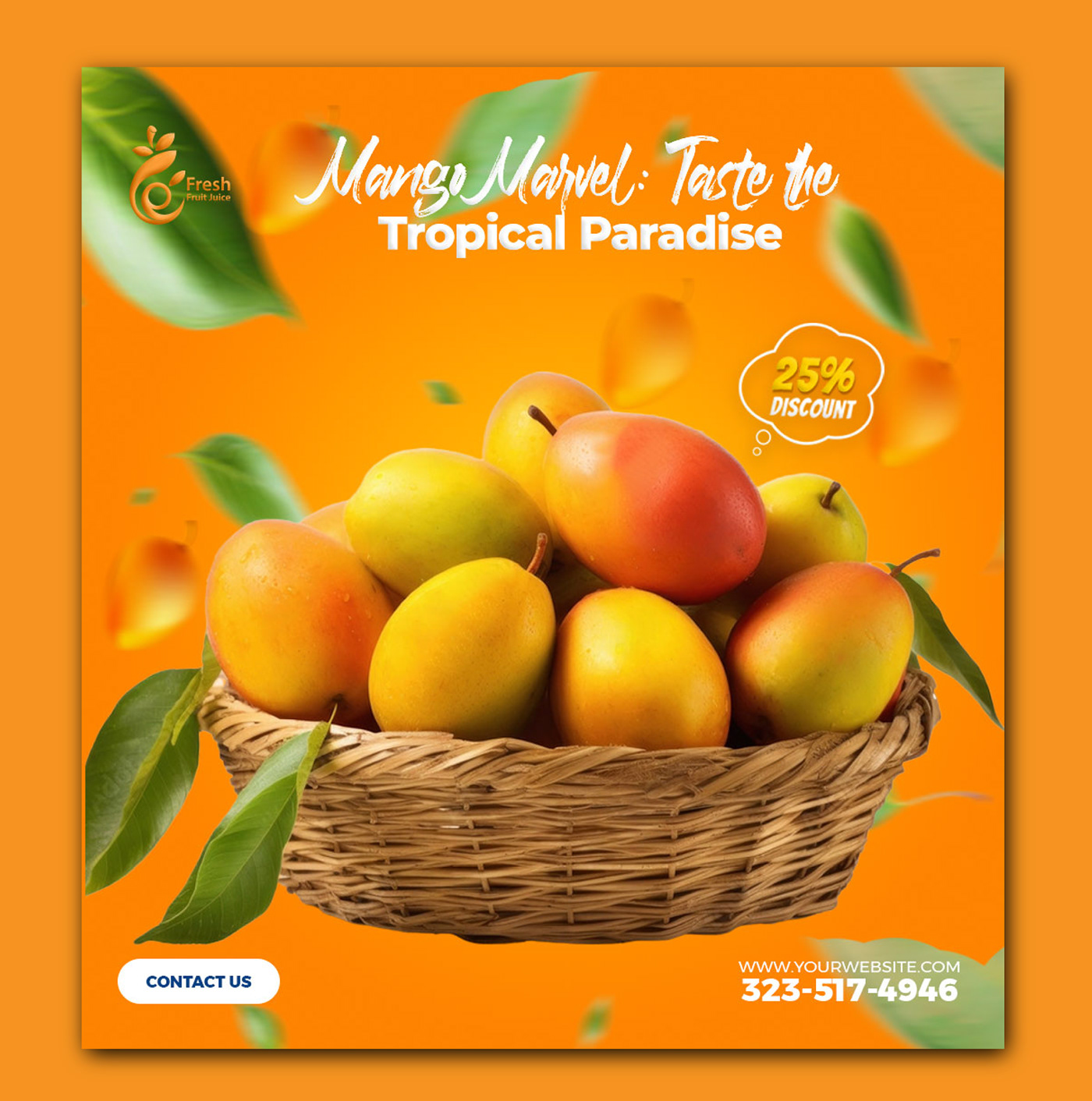 Social media post Socialmedia social media Social Media Design social poster post ads design Mango Fruit Drinks Mango Fruit social