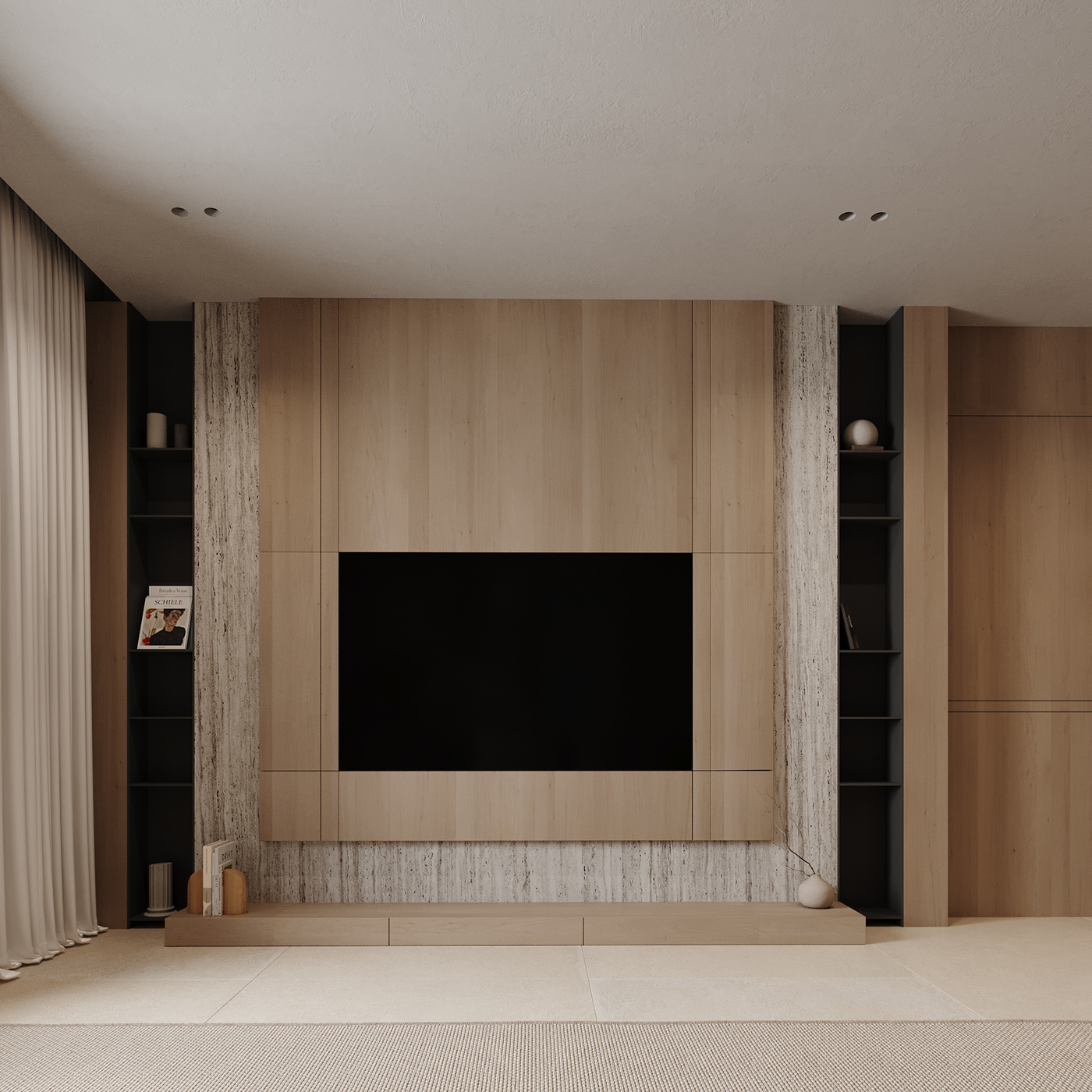 sofa living room Interior visualization archviz Wabi Sabi architecture Japandi interior Japandi