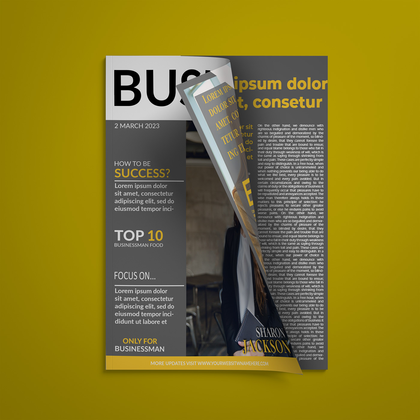 magazine Magazine design Magazine Cover Advertising  ads marketing   business magazine Adobe Photoshop graphic design 