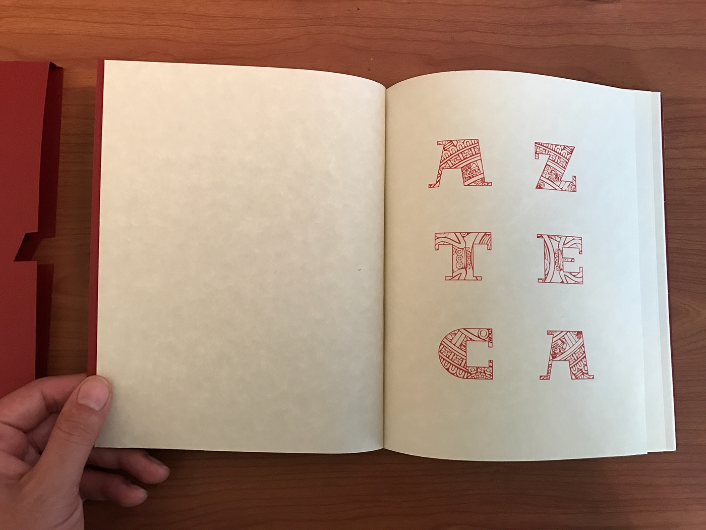 Exhibition  aztec book typography   design