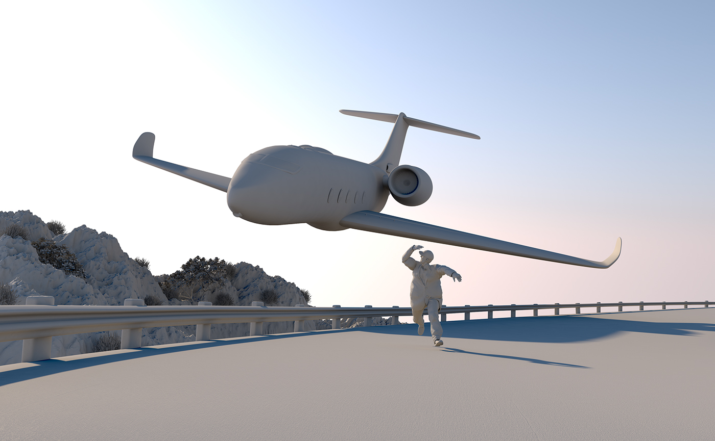 airplane Gulfstream 3D cinema 4d c4d CGI plane Render