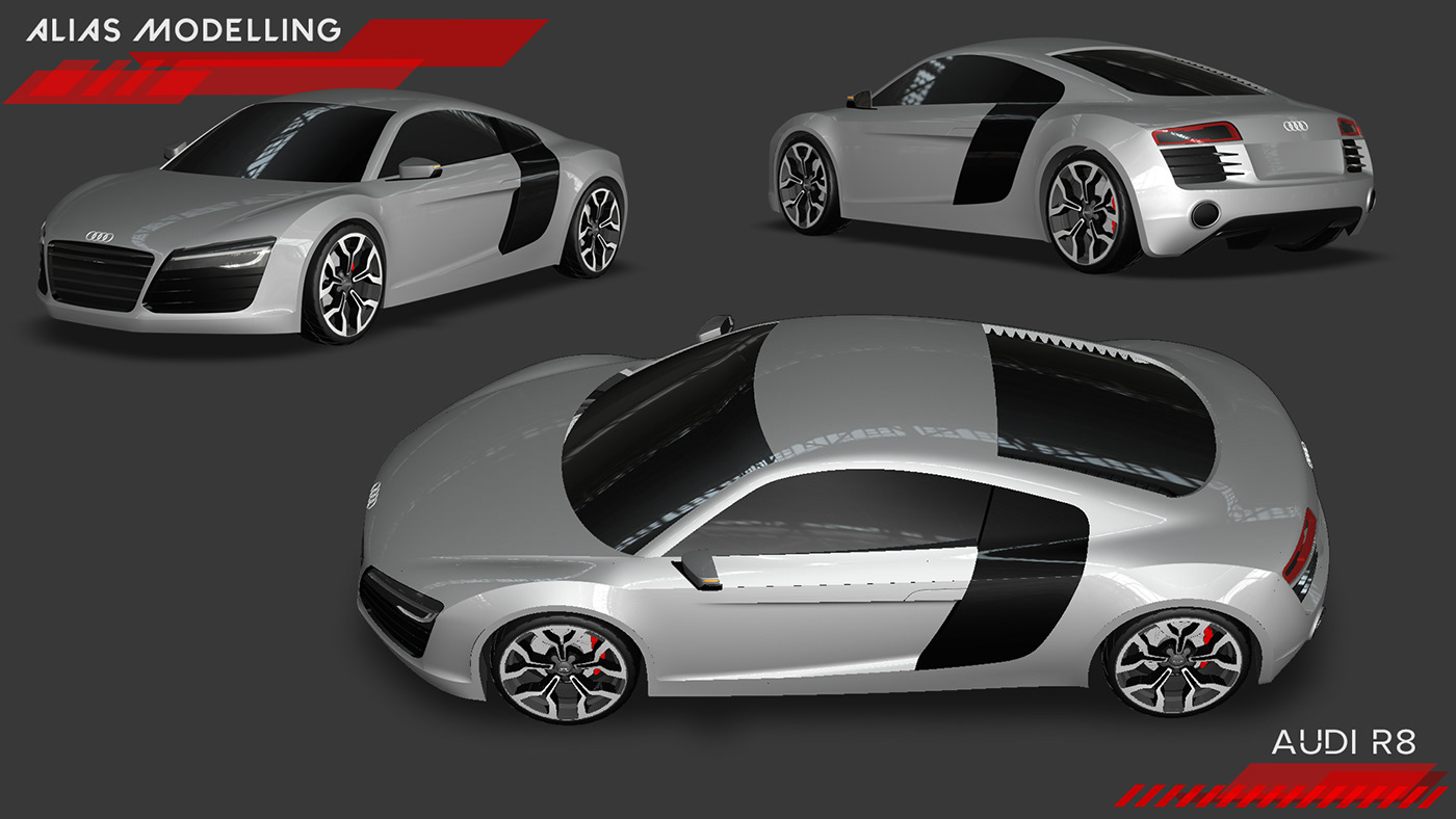 Alias Audi Audi R8 3D model rendering concept alloy wheel rim wheel