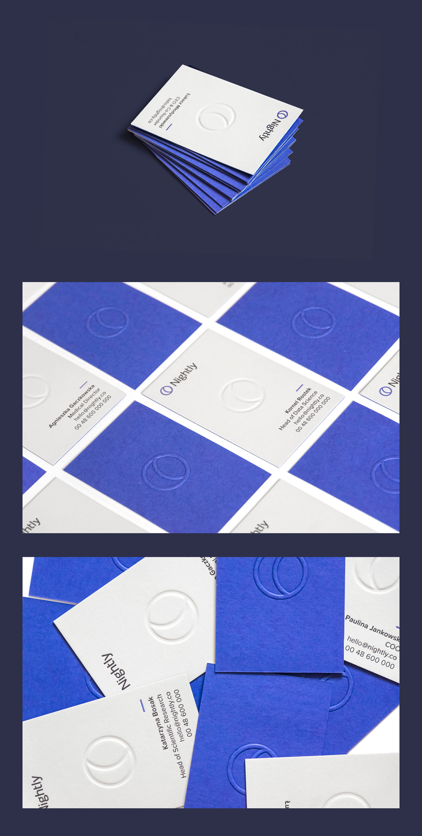 brand sleep sleep app app branding branding  blue Business Cards pillow logo adobeawards