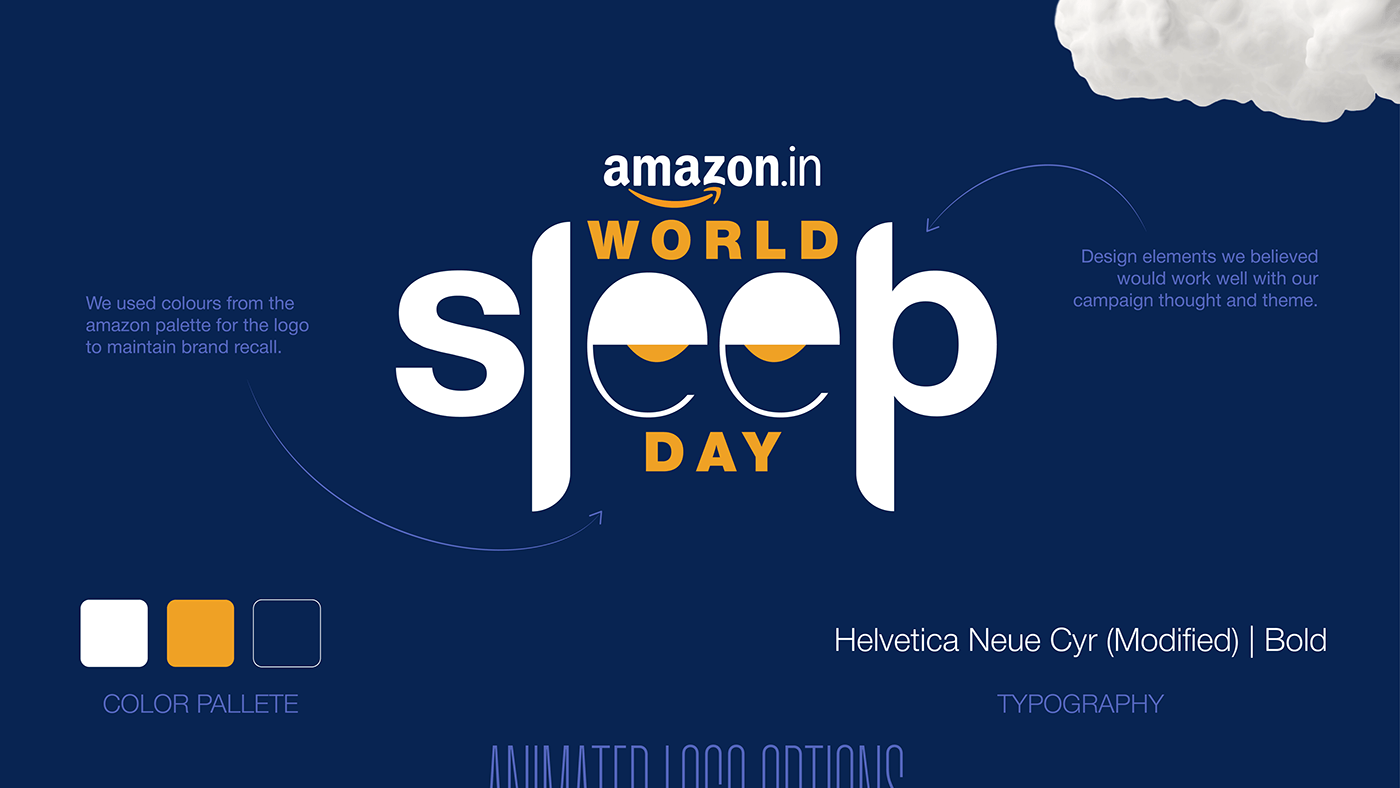 Amazon design logo typface sleep world sleep day campaign Advertising  marketing   Socialmedia