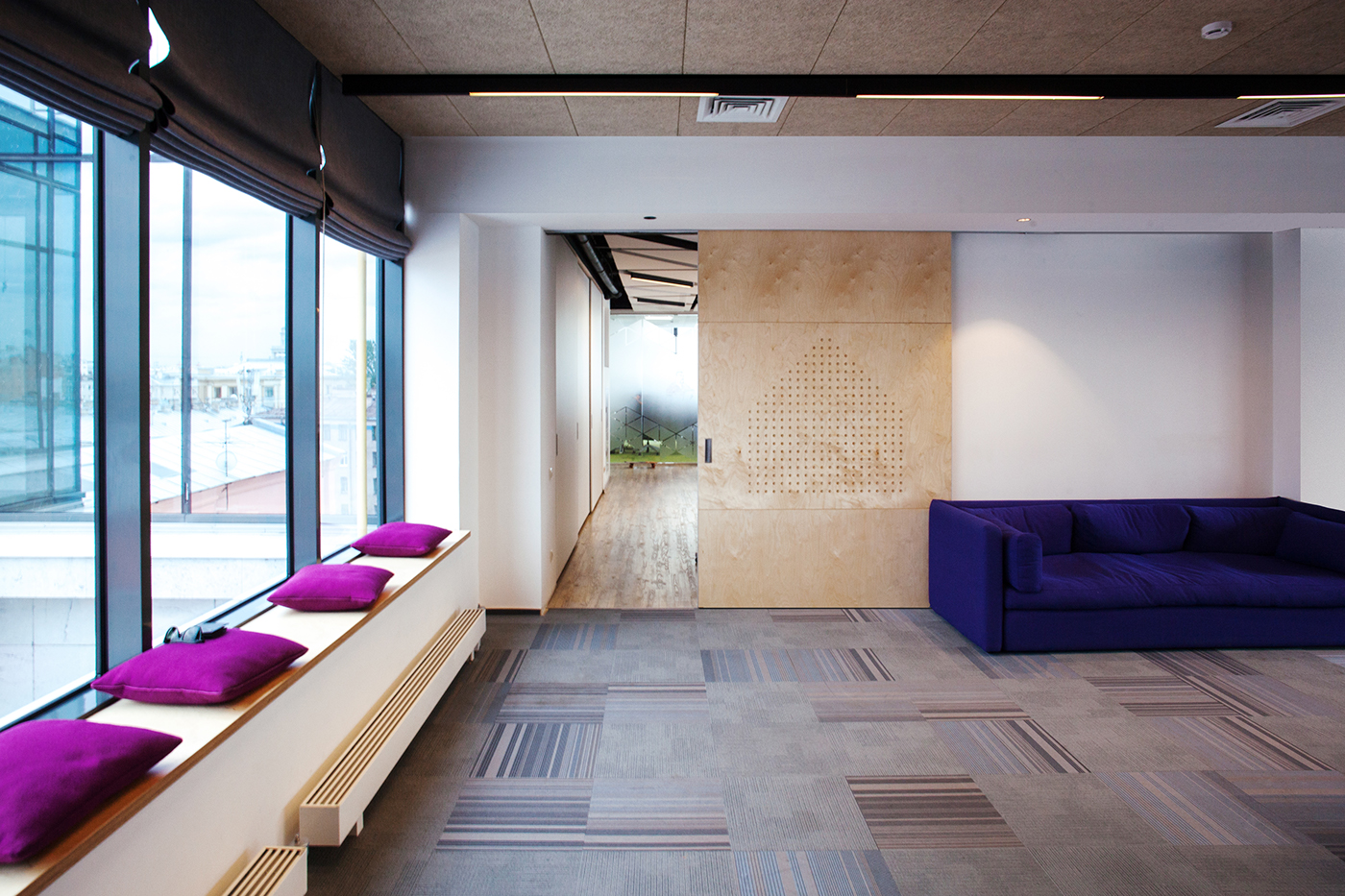 natural materials Open Space Office Design cool office IT office eco plywood Office Saint Petersburg