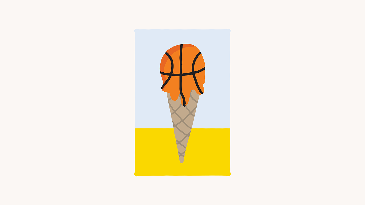 ball basketball benklark flat hoops ILLUSTRATION  summer