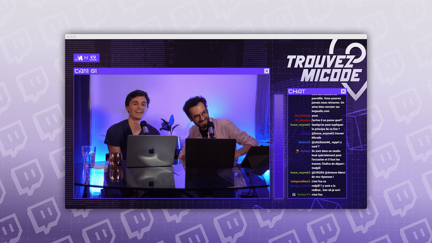 artistic direction Event graphism stream stream overlay tech Twitch twitch design Twitch Overlay youtube