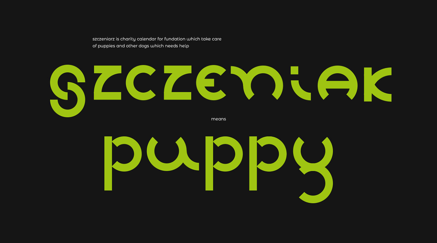 calendar dogs charity puppy print typography   typesetting calendar 2019
