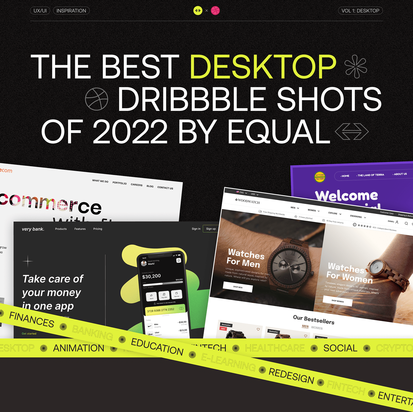 Collection desktop dribbble Eccomerce inspiration Interface UI ux Webdesign Fintech