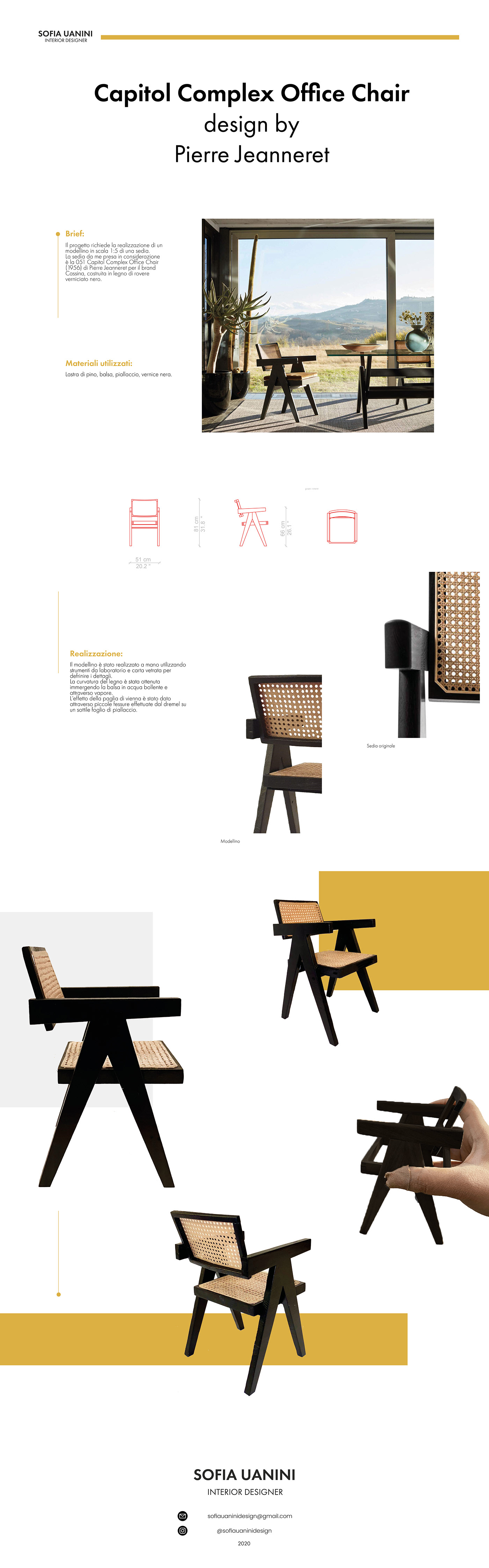Cassina chair design handmade