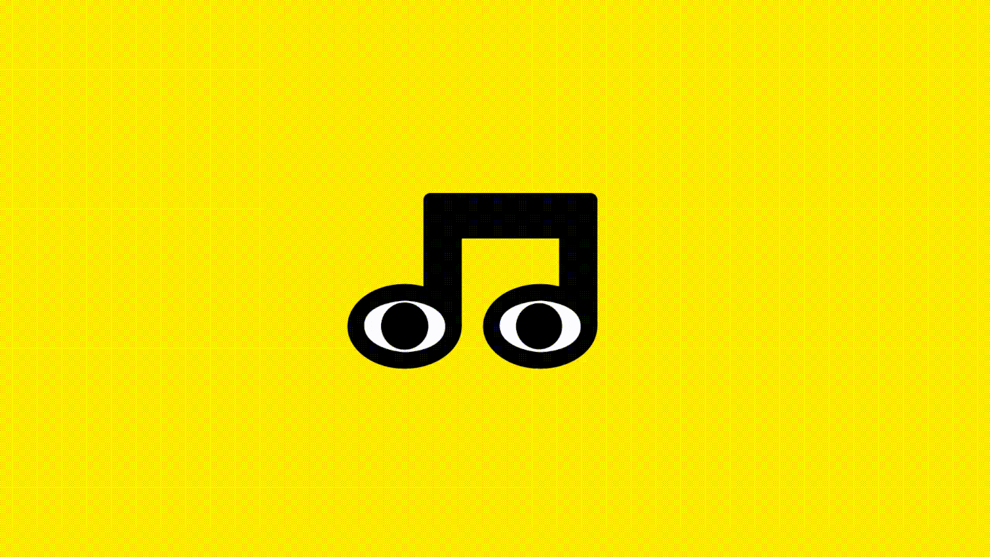 The animation presents the logo of BINGO SOUNDS. The logo consist of a note with eyes.