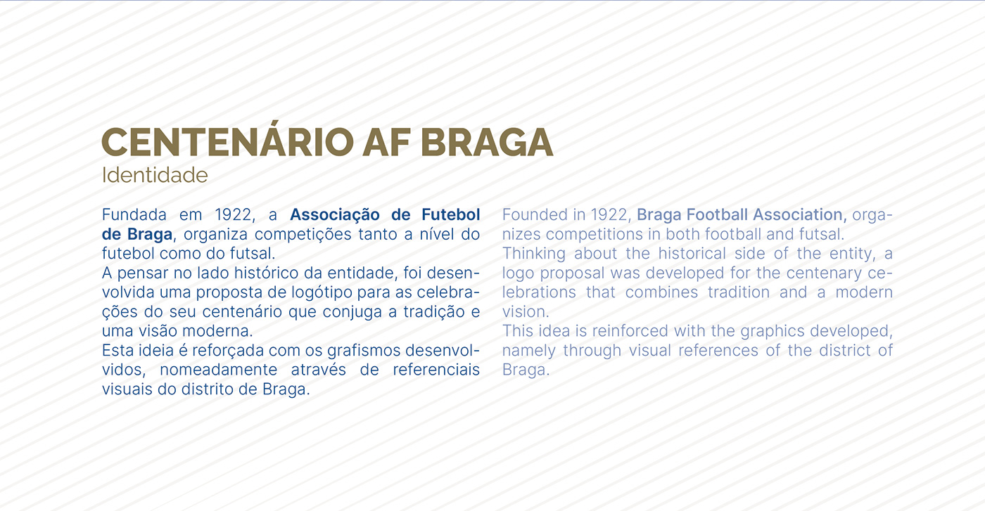 100 years Braga Centenario design football futebol futsal identidade identity visual identity