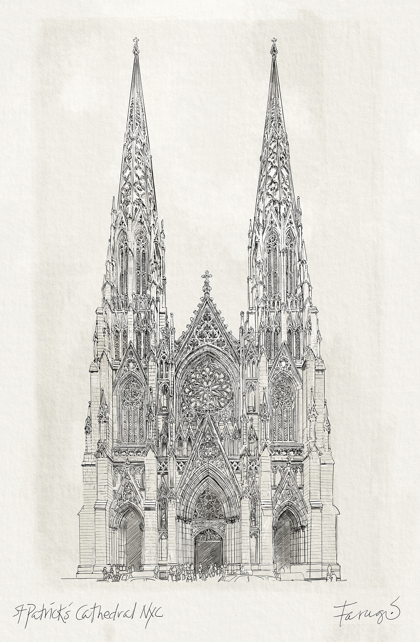 nyc apple pencil church Manhattan cathedral 5th ave Rockefeller center Landmark religious