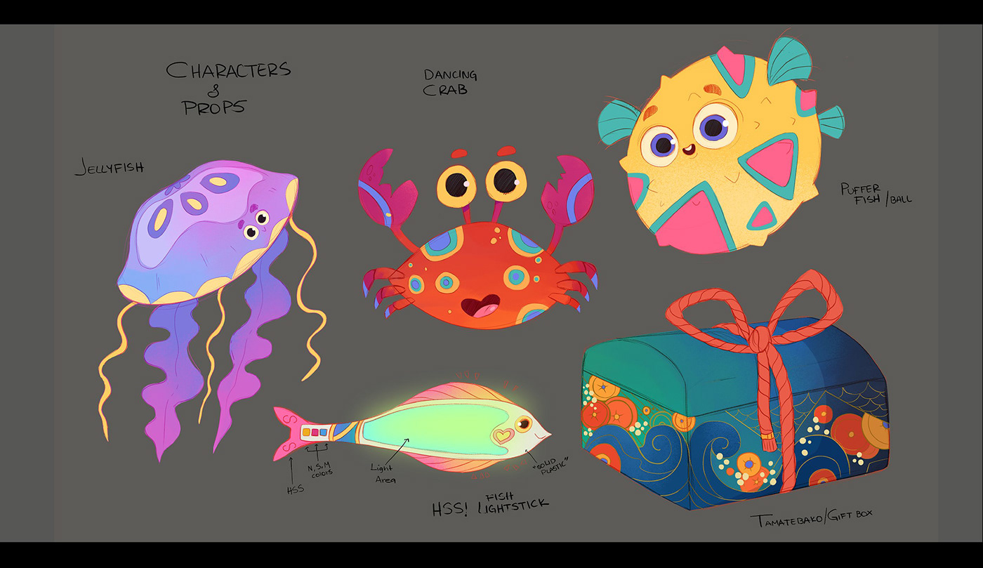 Behance Character design  colorful concept art portfolio underwater Virtual reality Visual Development vr