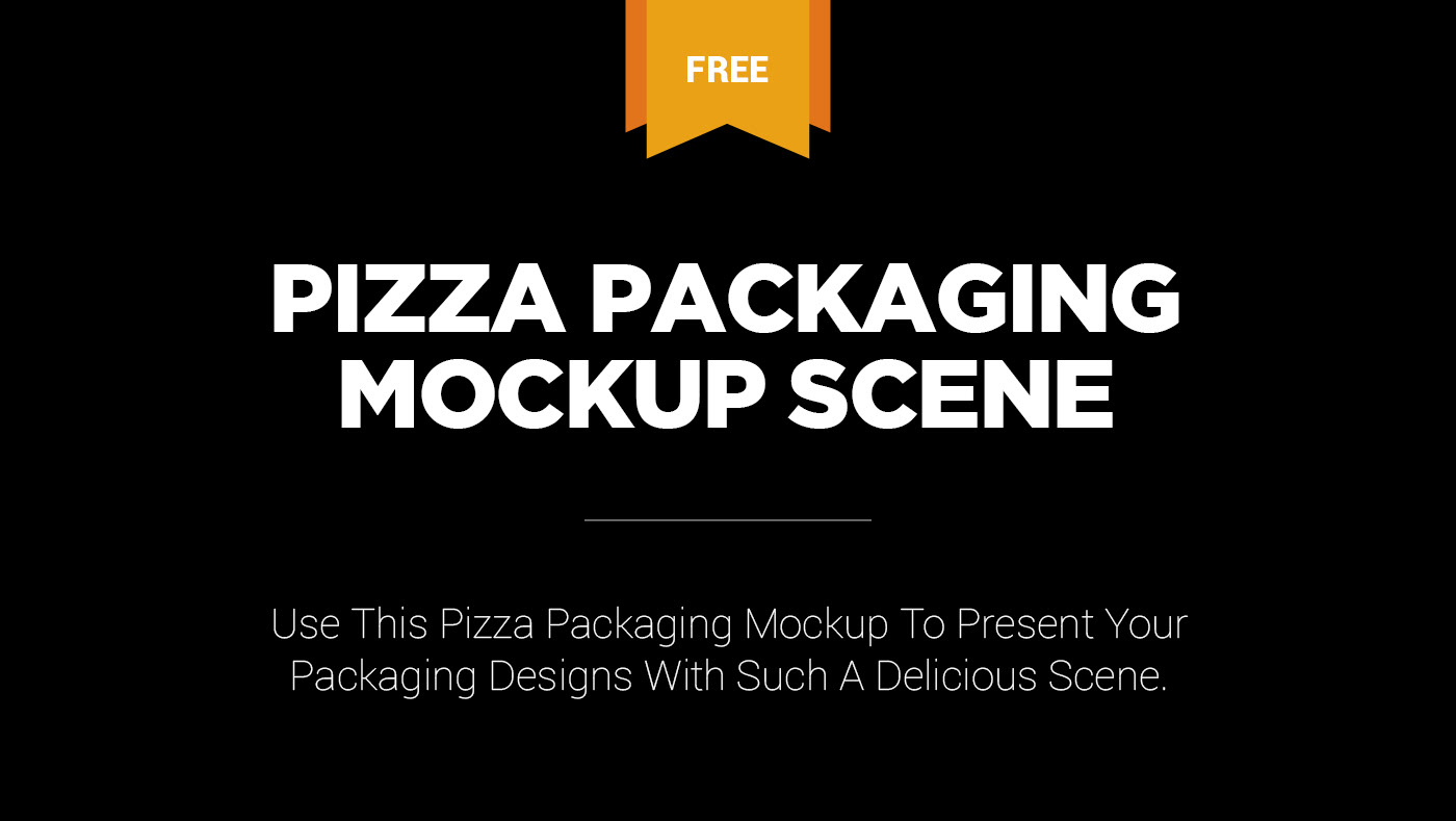 free freebie Mockup psd photoshop Pizza Packaging box Food 