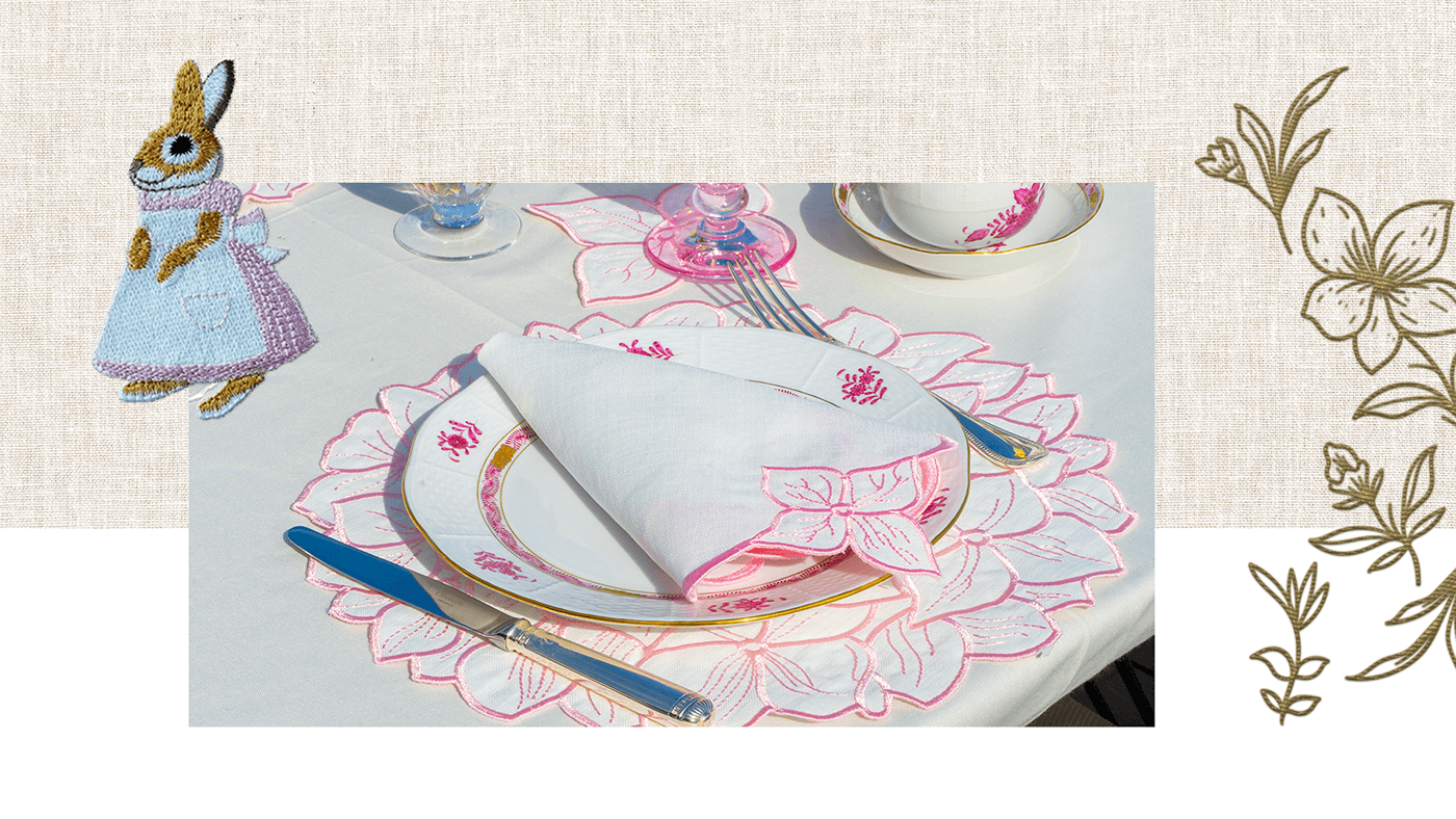 napkin textile home decor table dinner branding  pink home design