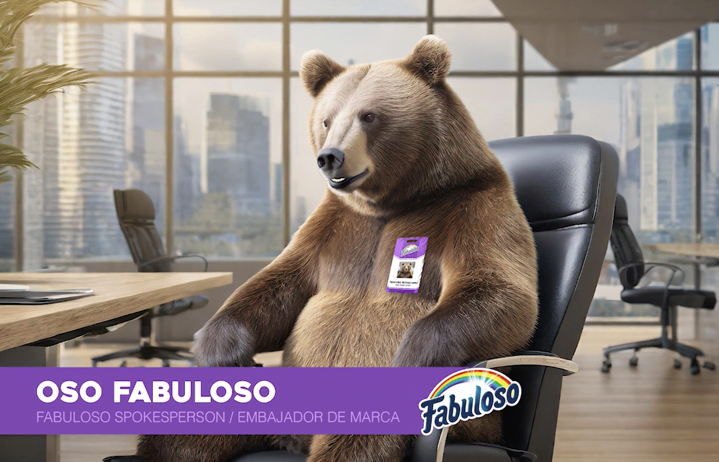 Fabuloso oso bear Advertising  anúncio detergent laundry clean