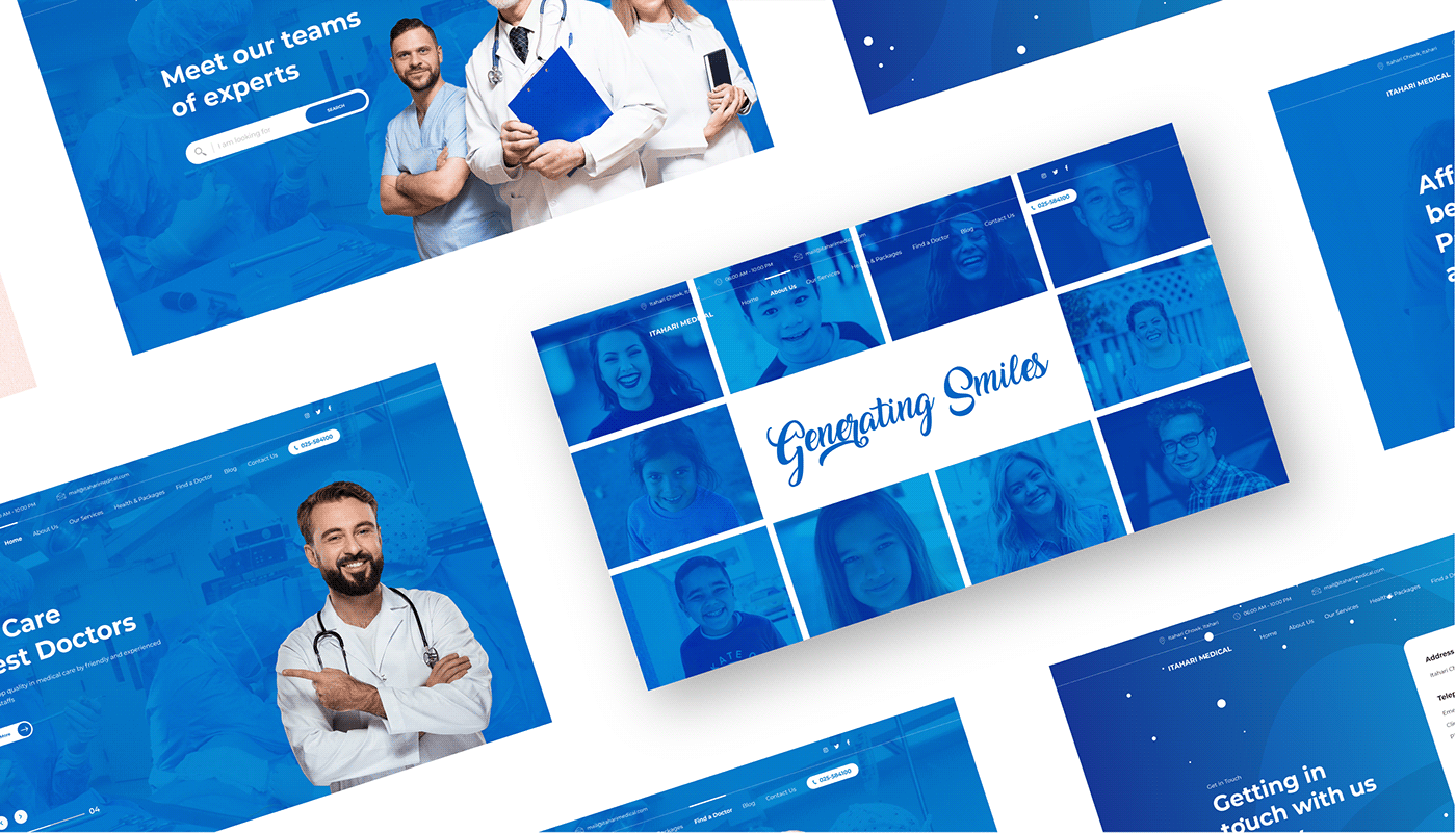 Brand Design doctor hospital identity medical rebranding ui design UI/UX visual identity Website