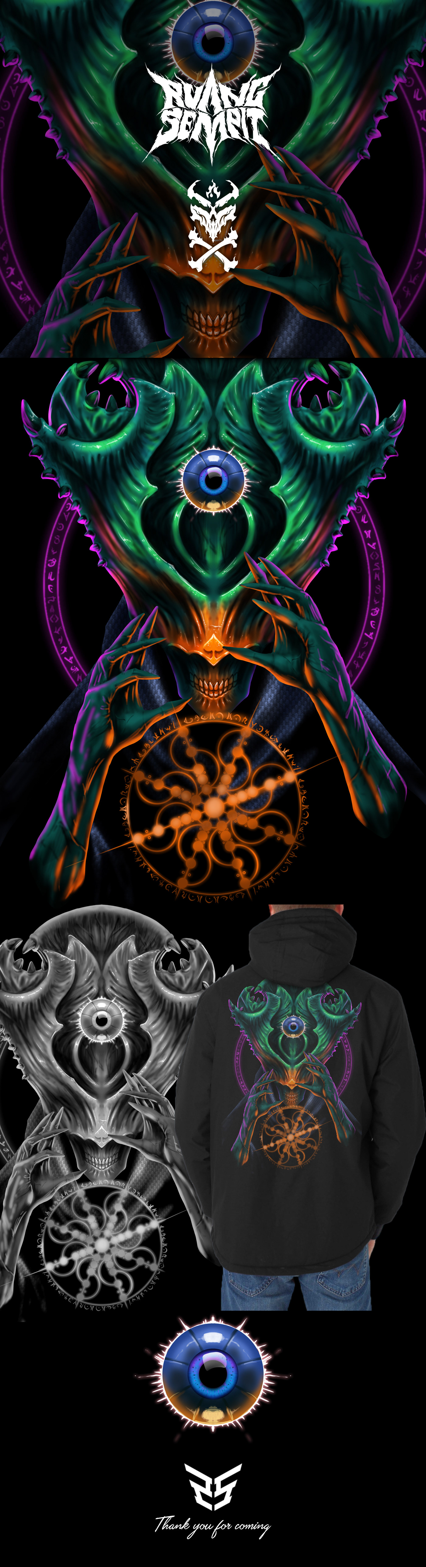 monster darkart horror merchandise apparel Clothing Blackmetal Deathmetal artwork concept art
