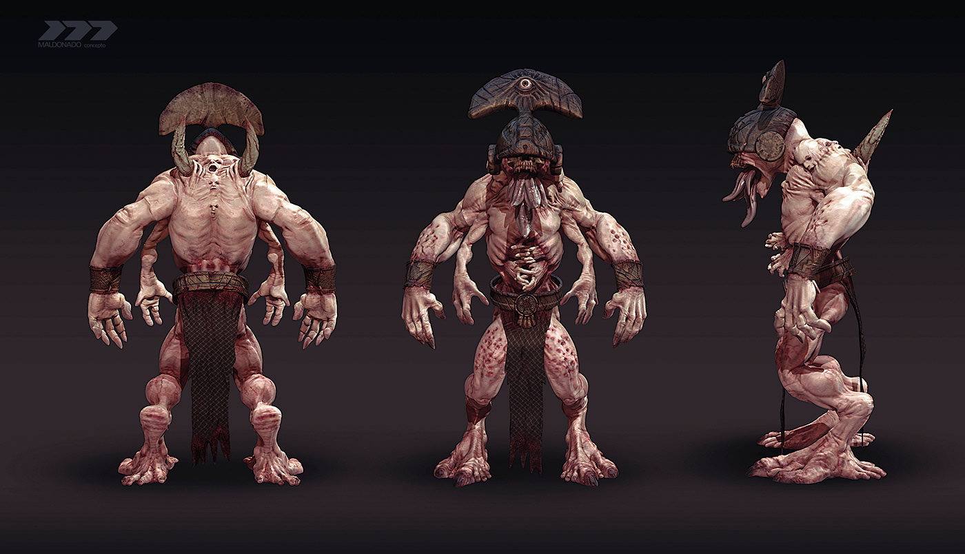 characterdesign Conceptdesign demon diablo gore horror rendering sculpture