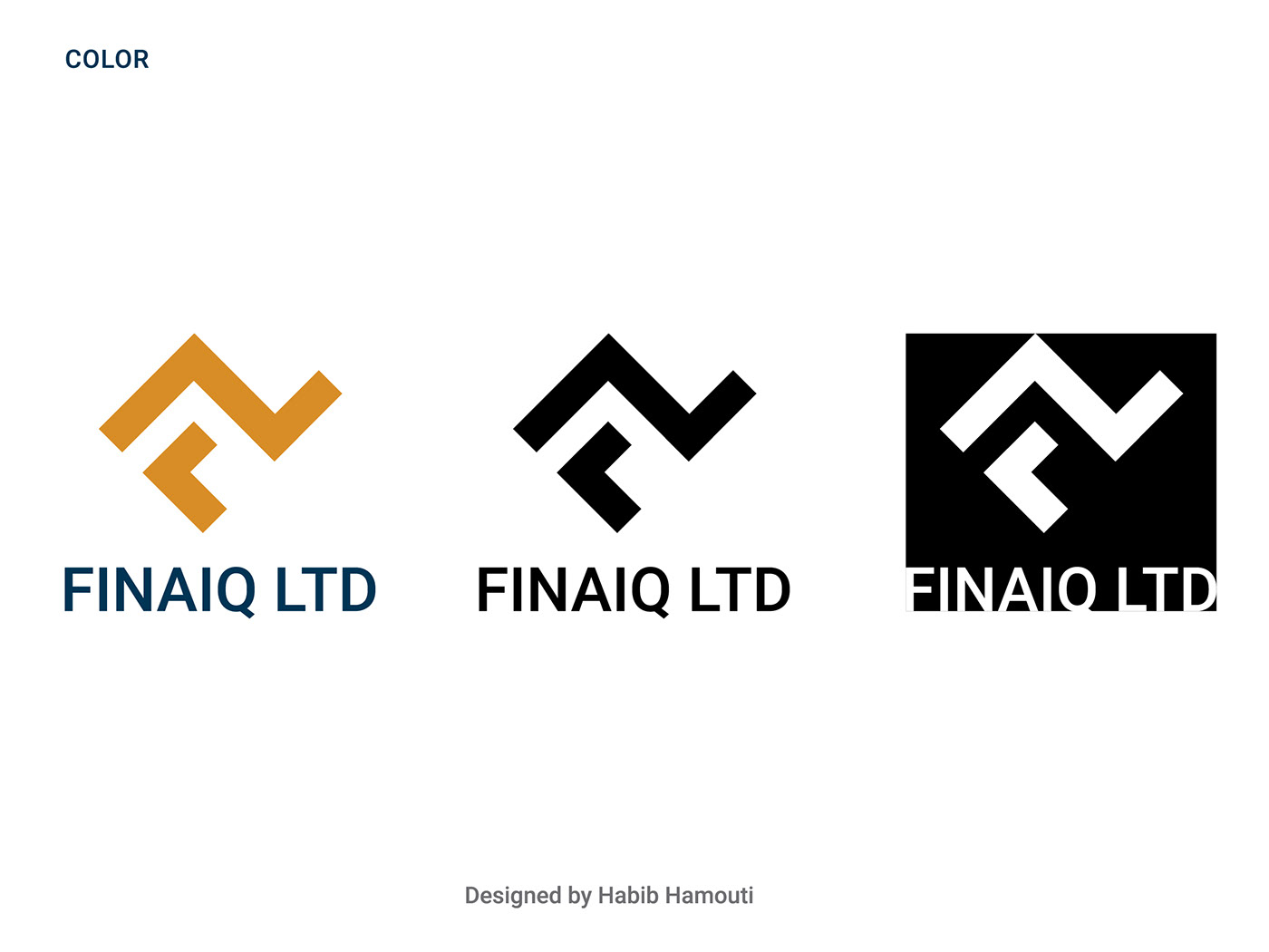 brand identity design FINAIQ.LTD logo