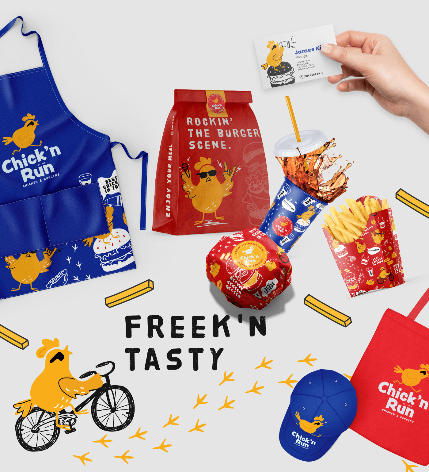 Advertising  Branding Identity burger chicken Fast food Logo Design Menu animation menu design restaurant Social media post
