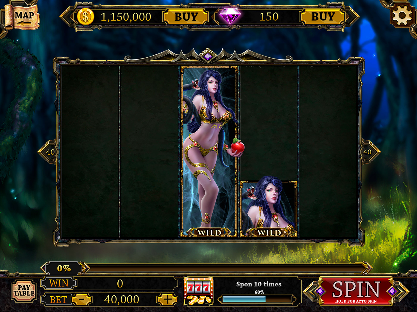 GUI game 2D art game design  android fantasy Slots casino