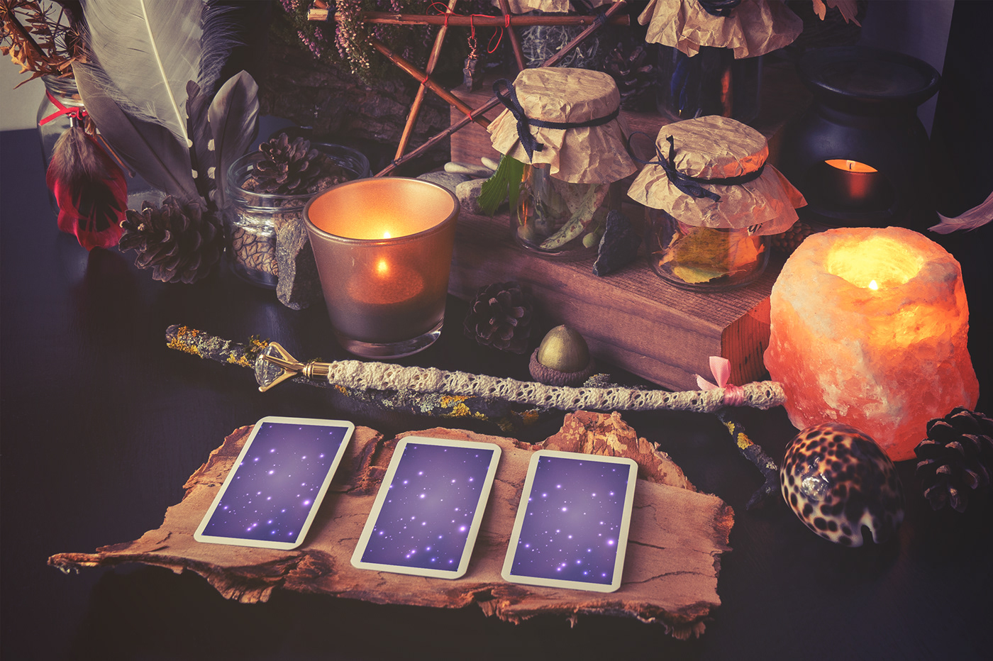 boho card Magic   Mockup oracle tarot template witch
