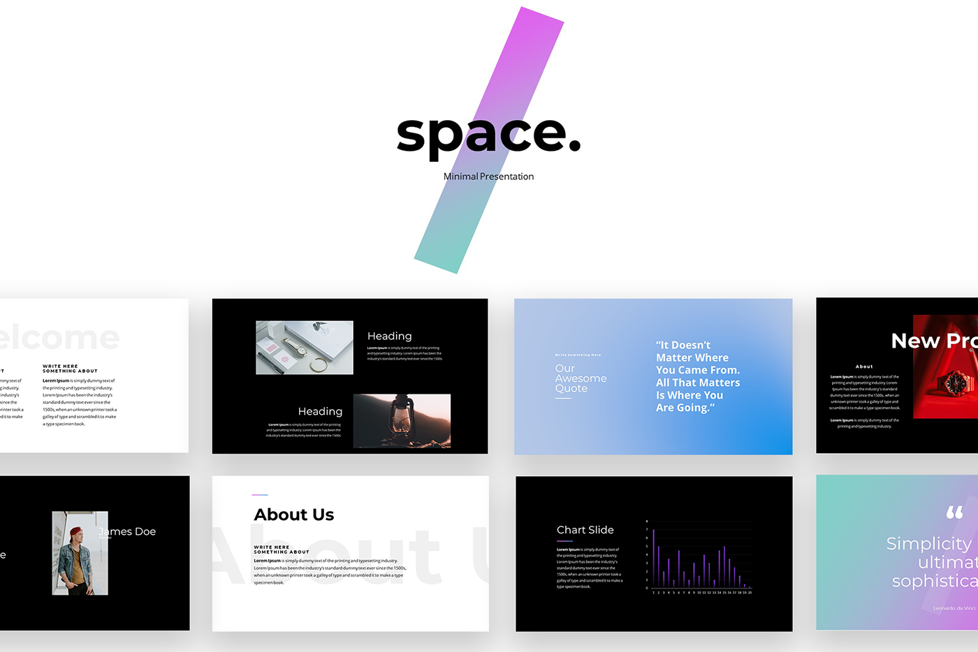 presentation Powerpoint PPT minimal space powerpoint Space  miniaml presentation minimal ppt modern adobeawards