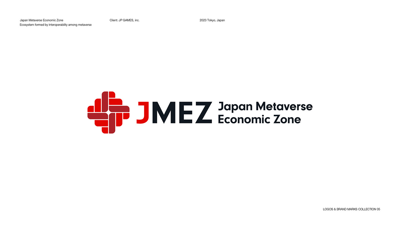 Logo for Japan Metaverse Economic Zone, an ecosystem formed by interoperability among metaverse.