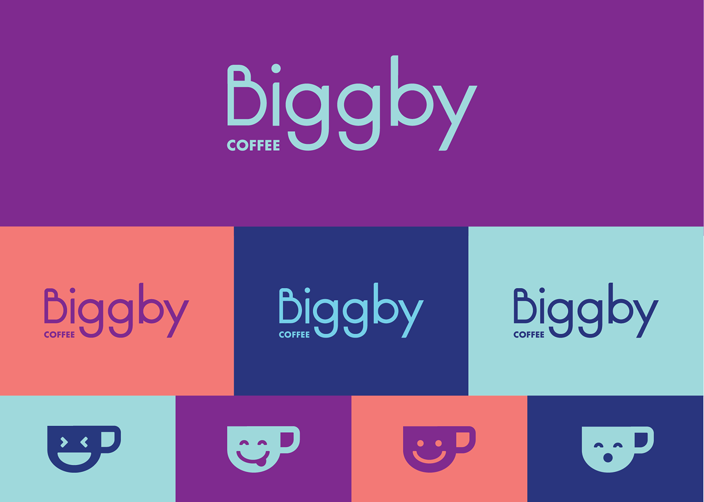 Coffee Biggby Rebrand Fun app design Web Design  color ad campaign Merch