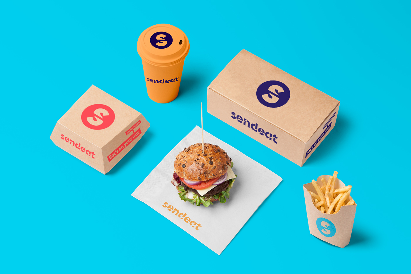 branding  Food  delivery color logo Street Packaging identity app Layout