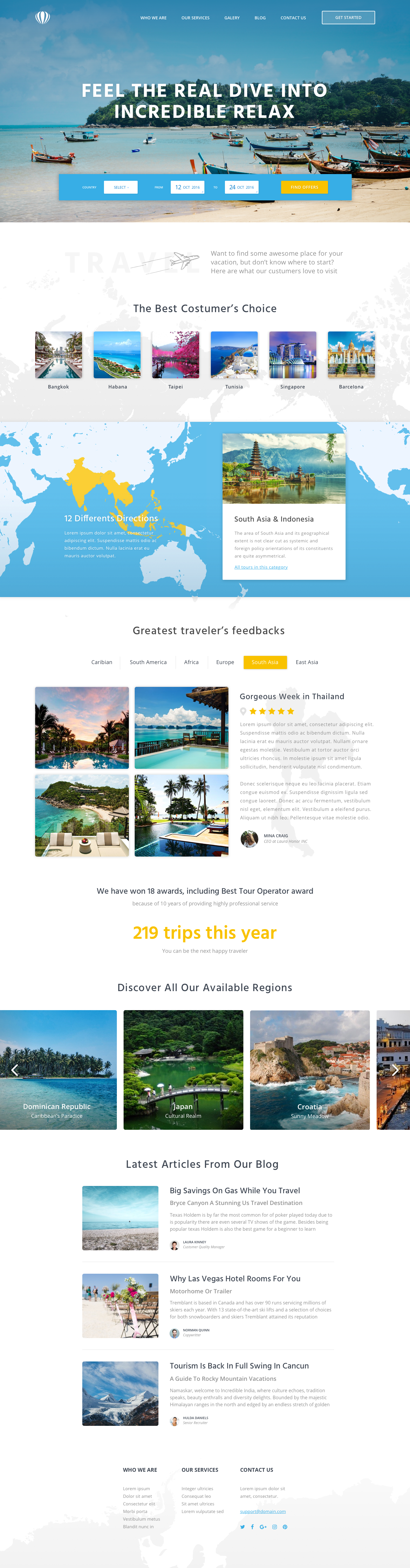 design ux UI Website Travel journey trip tour vacation Holiday