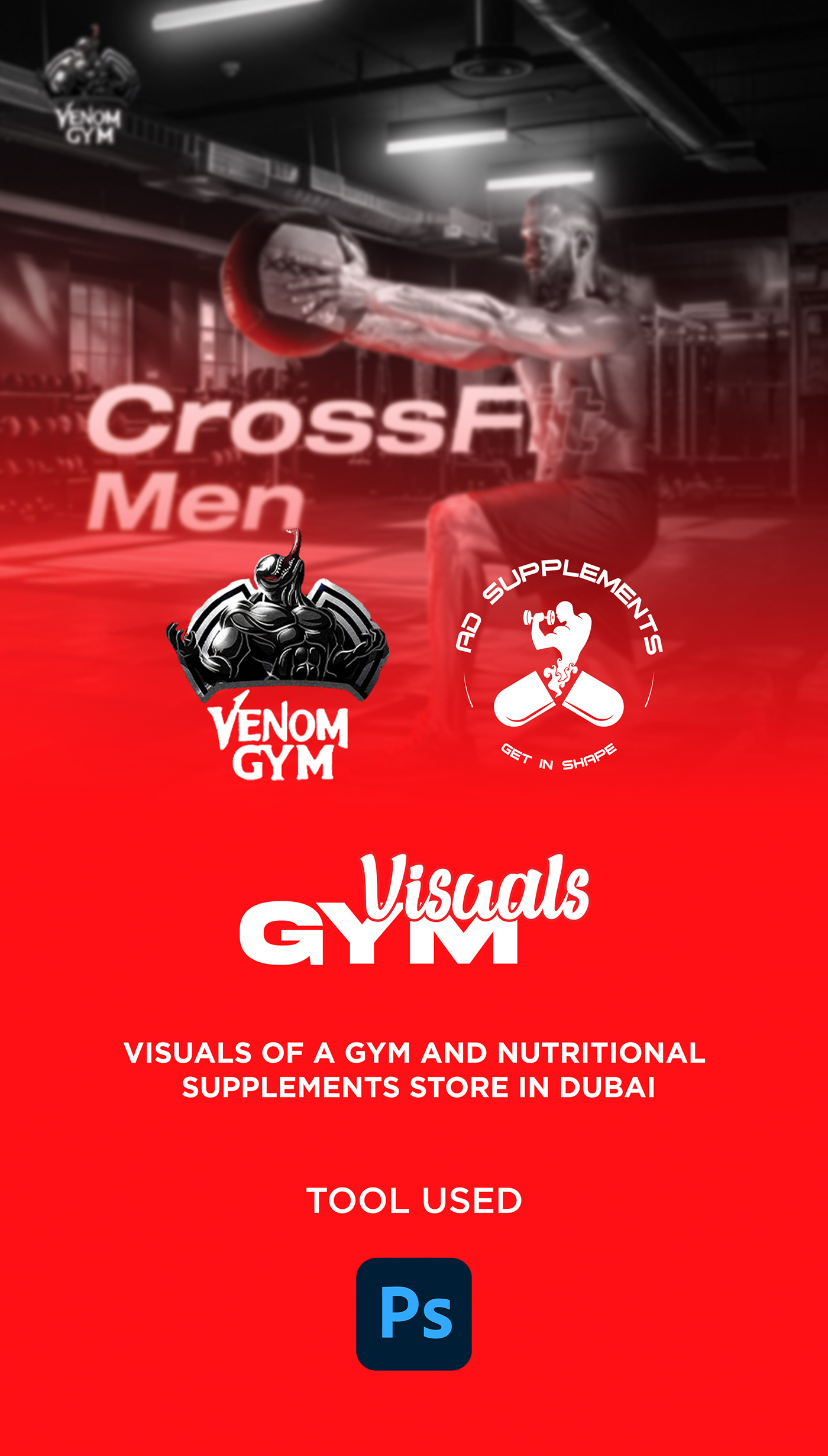 Social media post visual identity Advertising  Graphic Designer retouch product design  gym