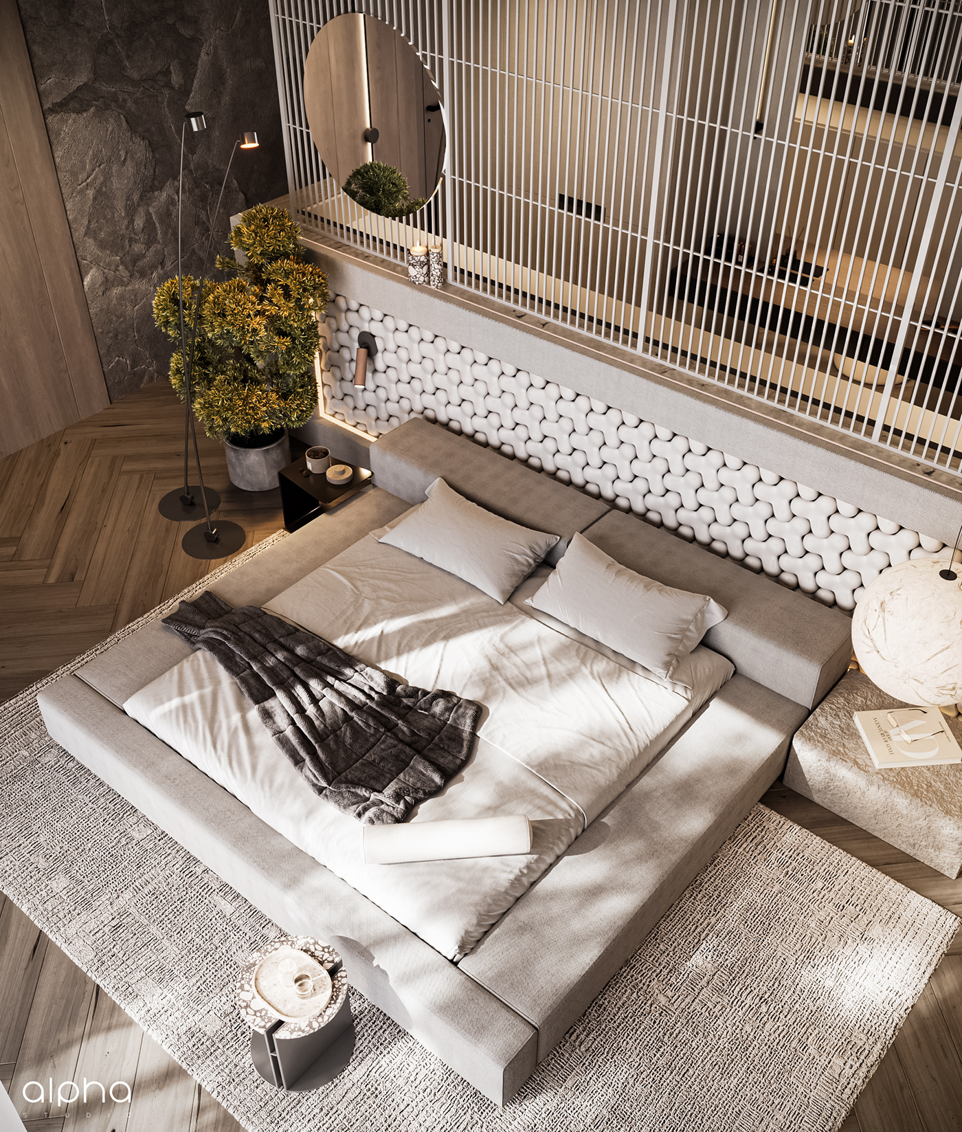 master bedroom interior design  Alpha design architecture cozy bedroom modern visualization corona
