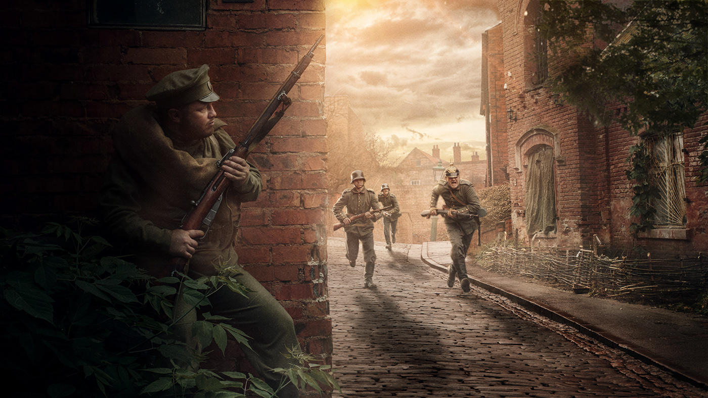 historical Mattepainting Military movie photomanipulation PhotoshopArt poster scene War