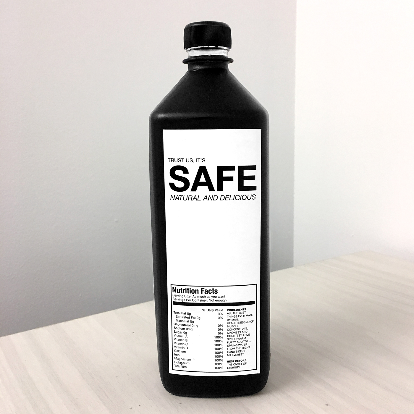 art product design  Food  nutrition water bottle fine art concept black White
