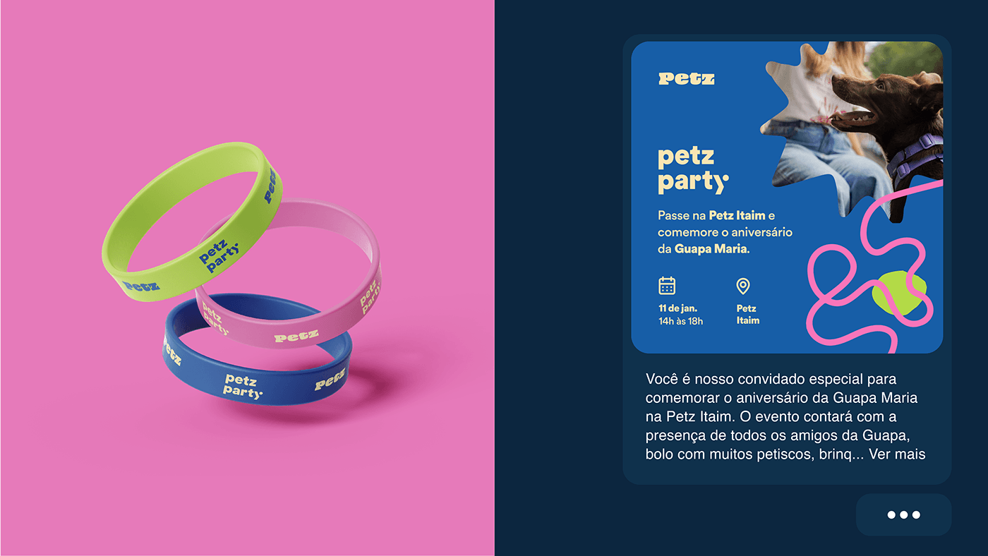Color Block petz party graphic design  visual identity Logo Design Retail branding  aniversário pet dog birthday