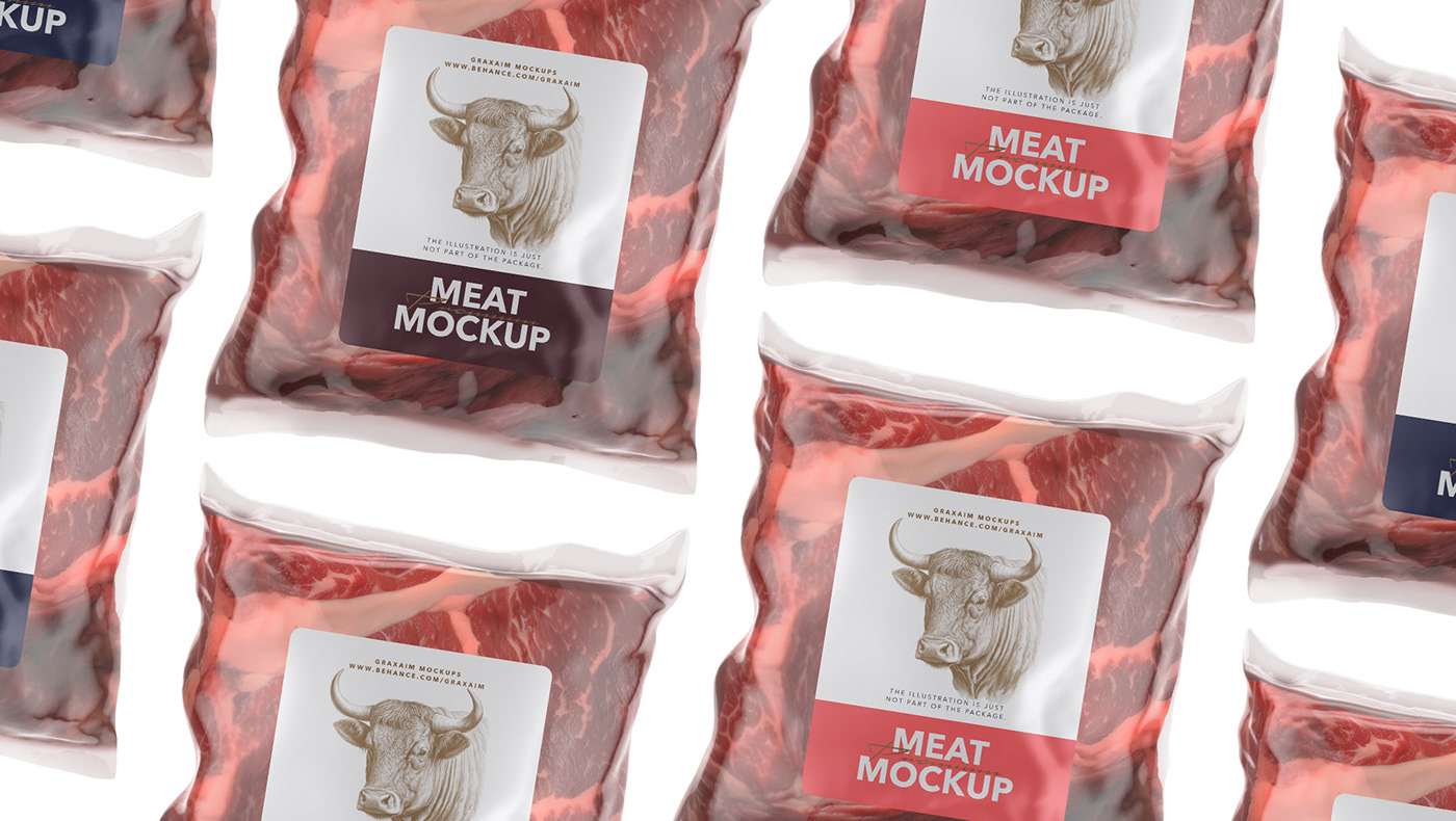 brand identity design Food  Label meat Mockup package Packaging packaging design restaurant