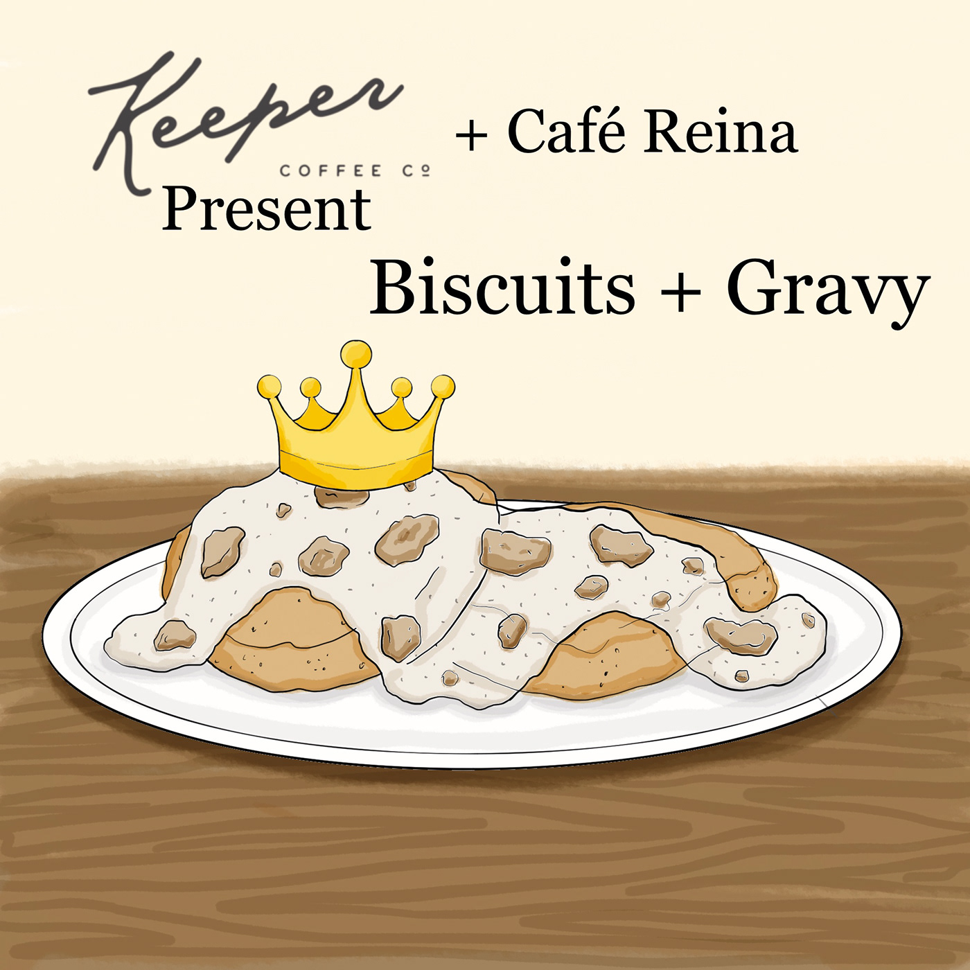 biscuits biscuits and gravy crown gravy pop up poster