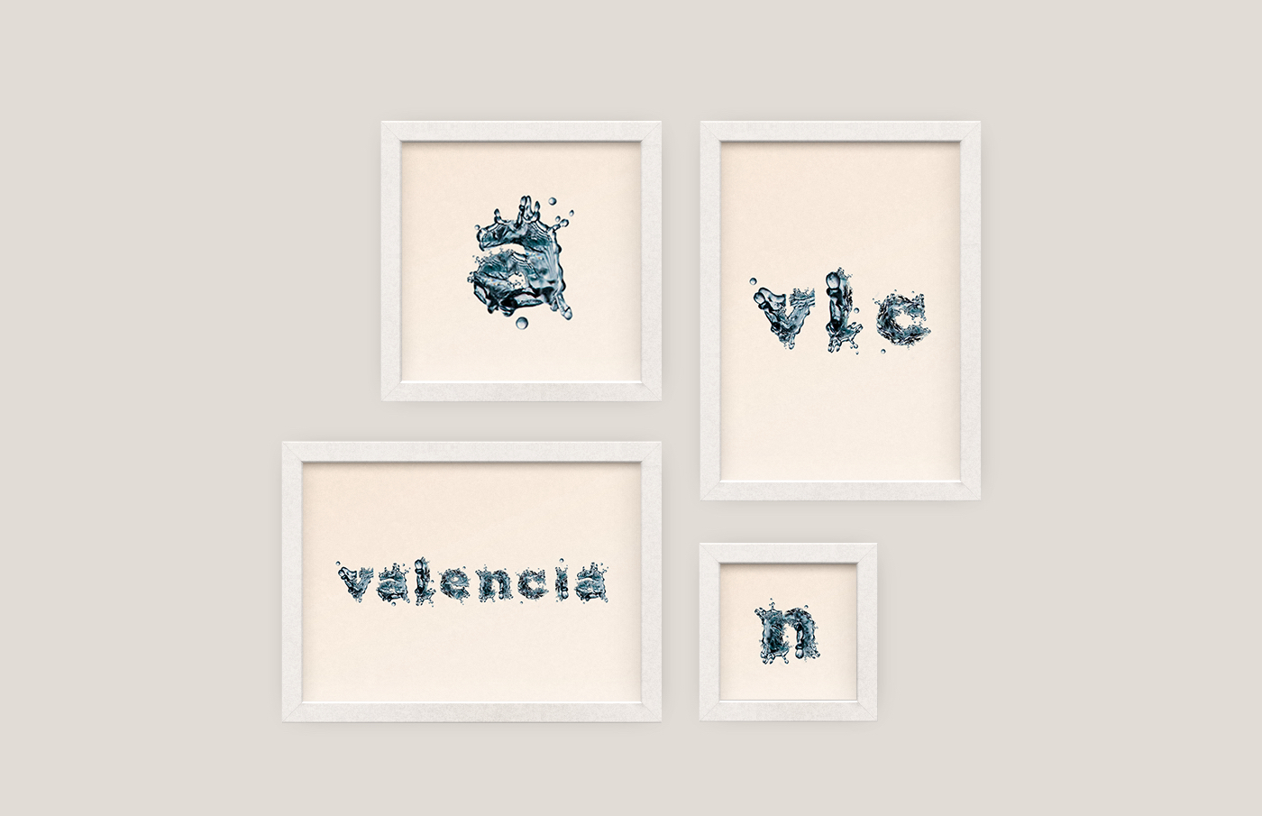 valencia Logotype water Biako photomanipulation beach tipography drop