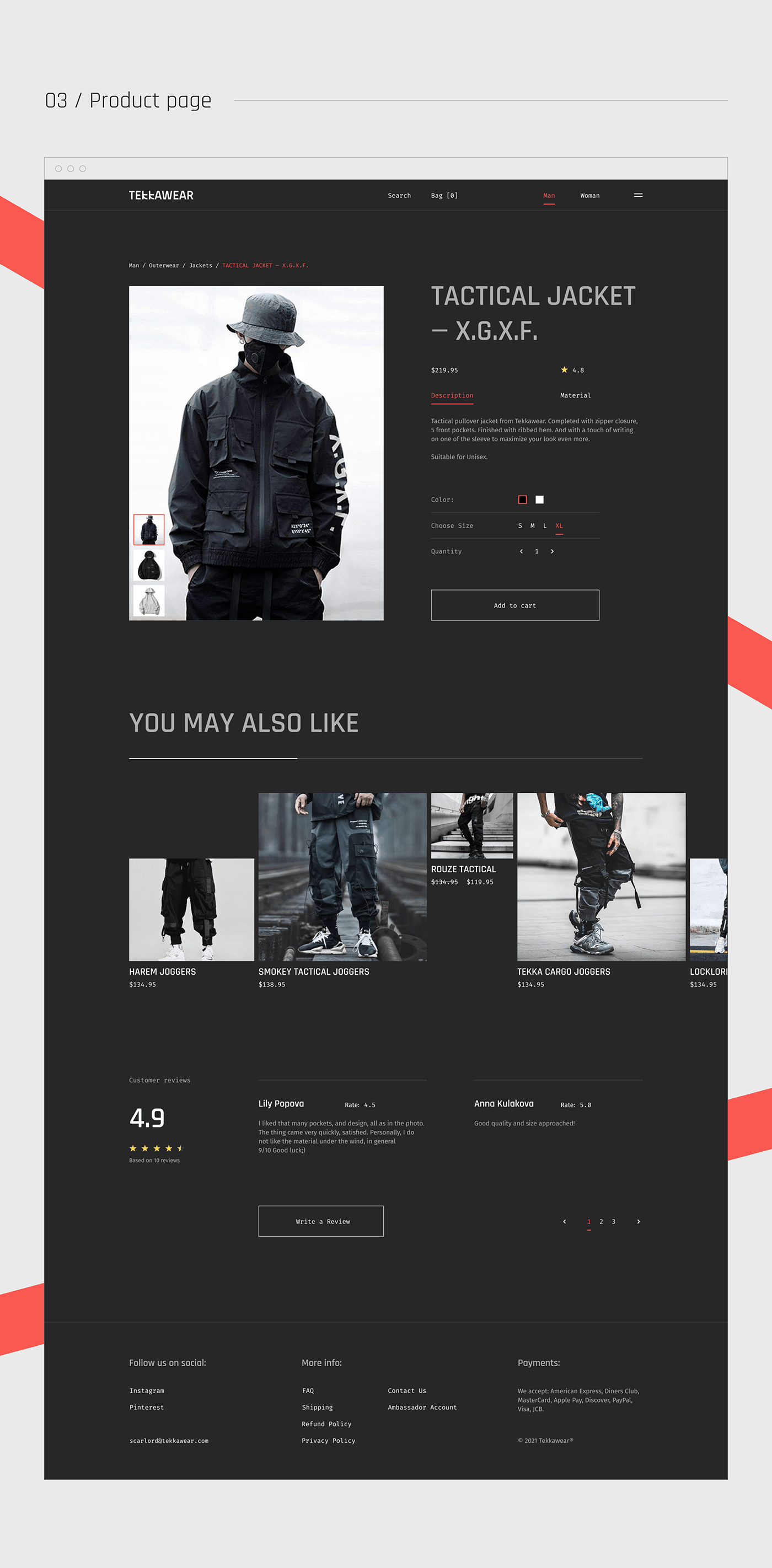 Clothing concept Ecommerce Fashion  redesign shop store ux/ui Web Website